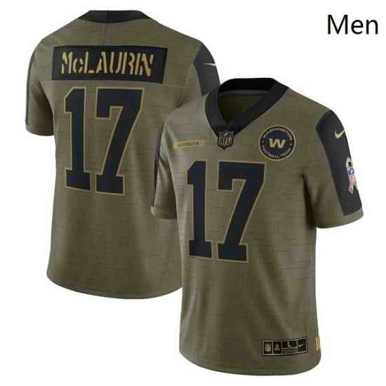 Men's Washington Football Team Terry McLaurin Nike Olive 2021 Salute To Service Limited Player Jersey->washington football team->NFL Jersey