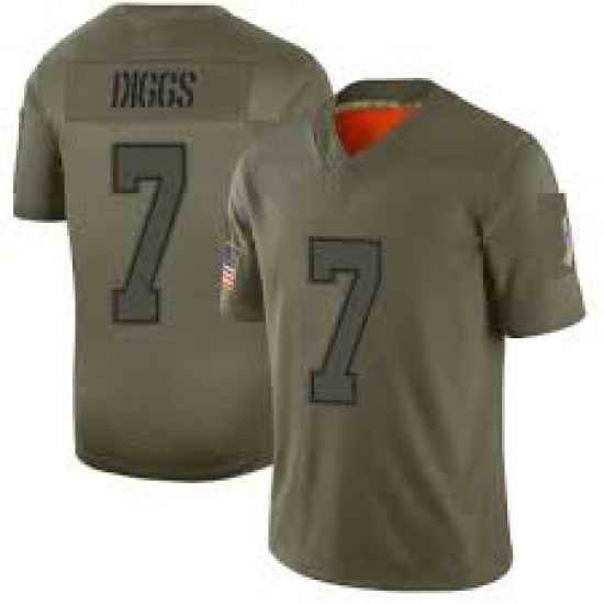Men Dallas Cowboys #7 Diggs Limited Camo 2019 Salute to Service Football Jersey