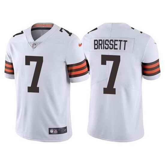 Men Cleveland Browns #7 Jacoby Brissett White Vapor Untouchable Limited Stitched jersey