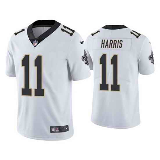 Men Saints #11 Deonte Harris Vapor Untouchable Limited White Jersey