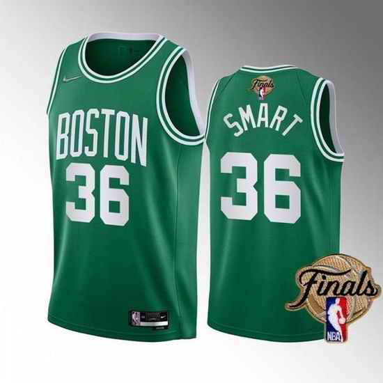 Men Boston Celtics #36 Marcus Smart 2022 Green NBA Finals Stitched Jersey
