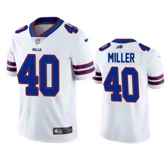 Men Buffalo Bills #40 Von Miller White Vapor Untouchable Limited Stitched jersey