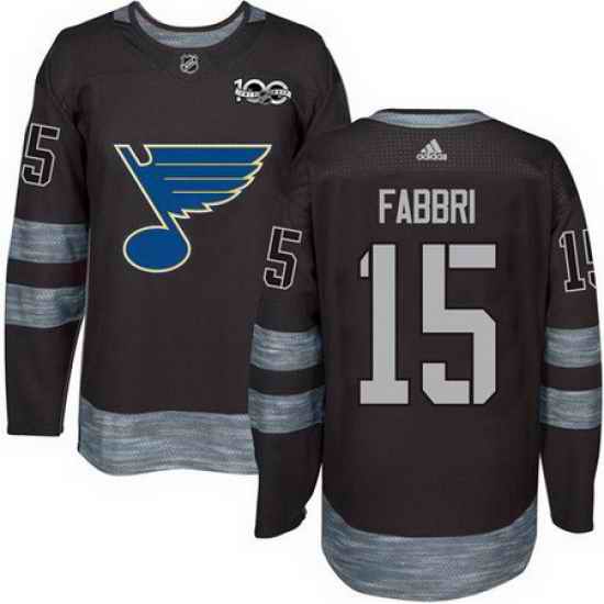 Blues #15 Robby Fabbri Black 1917 2017 100th Anniversary Stitched NHL Jersey