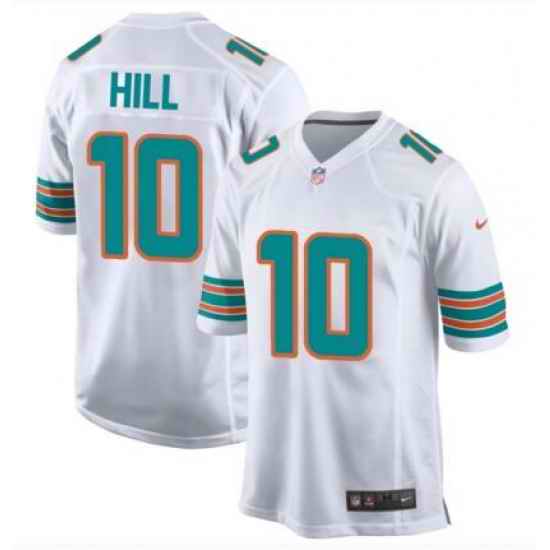 Men Nike Miami Dolphins #10 Tyreek Hill White Vapor Limited NFL Jersey