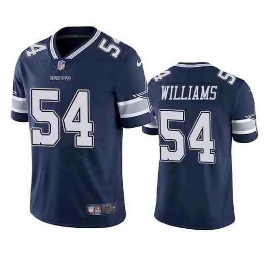 Men Dallas Cowboys #54 Sam Williams Navy Vapor Limited Stitched Jersey
