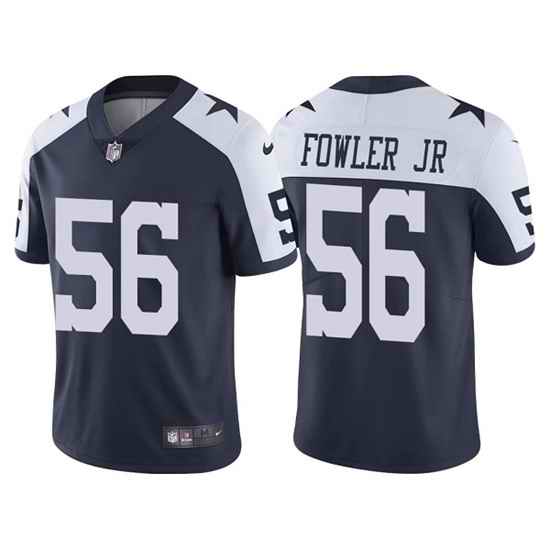Men Dallas Cowboys #56 Dante Fowler Jr  Navy White Vapor Limited Stitched Jersey