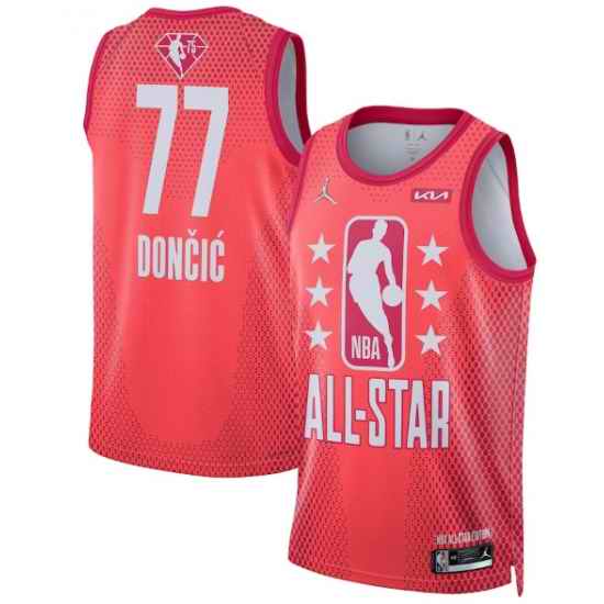Men 2022 All Star #77 Luka Doncic Maroon Stitched Jerse->2022 all star->NBA Jersey