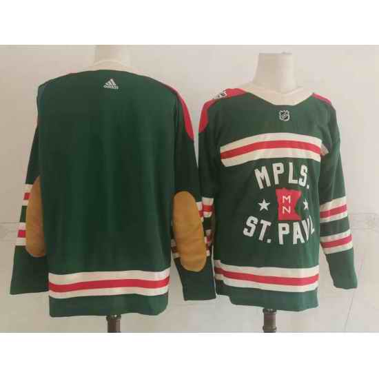 Men Minnesota Wild Blank Green 2022 Winter Classic Adidas Stitched NHL Jersey