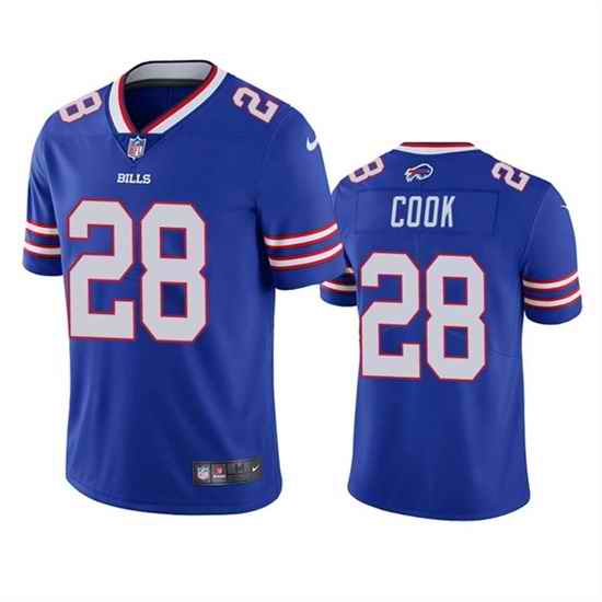 Men Buffalo Bills #28 James Cook Blue Vapor Untouchable Limited Stitched Jersey