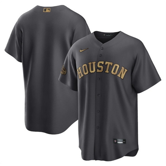 Men Houston Astros Blank 2022 All Star CharcoalCool Base Stitched Baseball Jersey