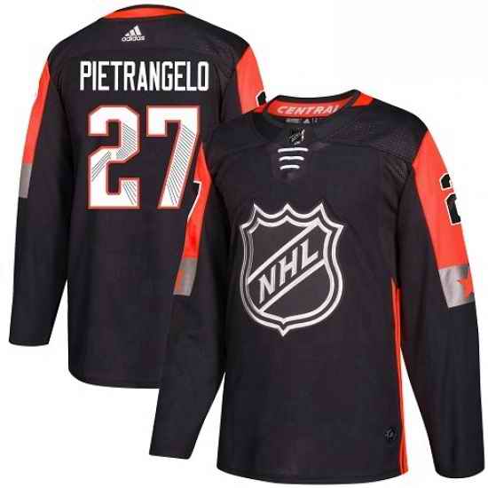 Mens Adidas St Louis Blues #27 Alex Pietrangelo Authentic Black 2018 All Star Central Division NHL Jersey