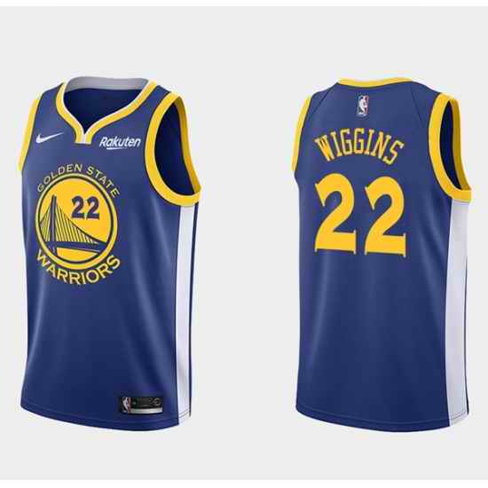 Men Golden State Warriors #22 Andrew Wiggins Blue Stitched Basketball Jersey