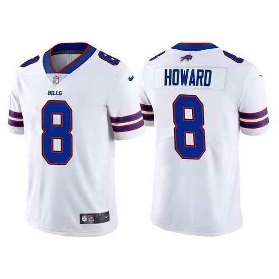Men Buffalo Bills #8 O J  Howard White Vapor Untouchable Limited Stitched jersey