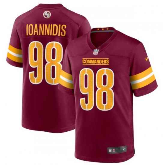 Men Washington Commanders #98 Matt Ioannidis 2022 Burgundy Game Stitched Jersey