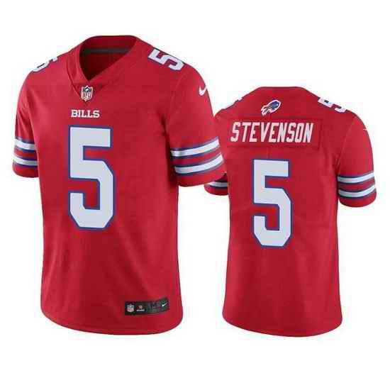 Men Buffalo Bills #5 Marquez Stevenson Red Vapor Untouchable Limited Stitched jersey