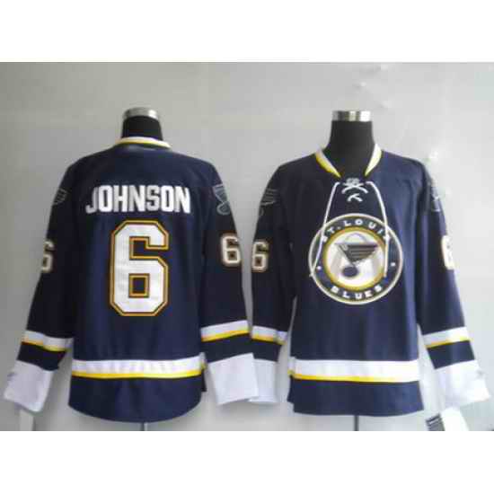 St. Louis Blues #6 JOHNSON Third Jersey