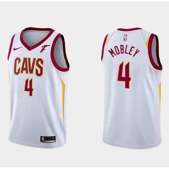 Men Cleveland Cavaliers #4 Evan Mobley White Association Edition Stitched Basketball Jersey