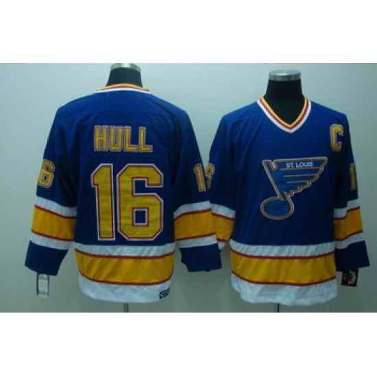 ST.LOUIS BLUES #16 Hull Blue Jerseys CCM