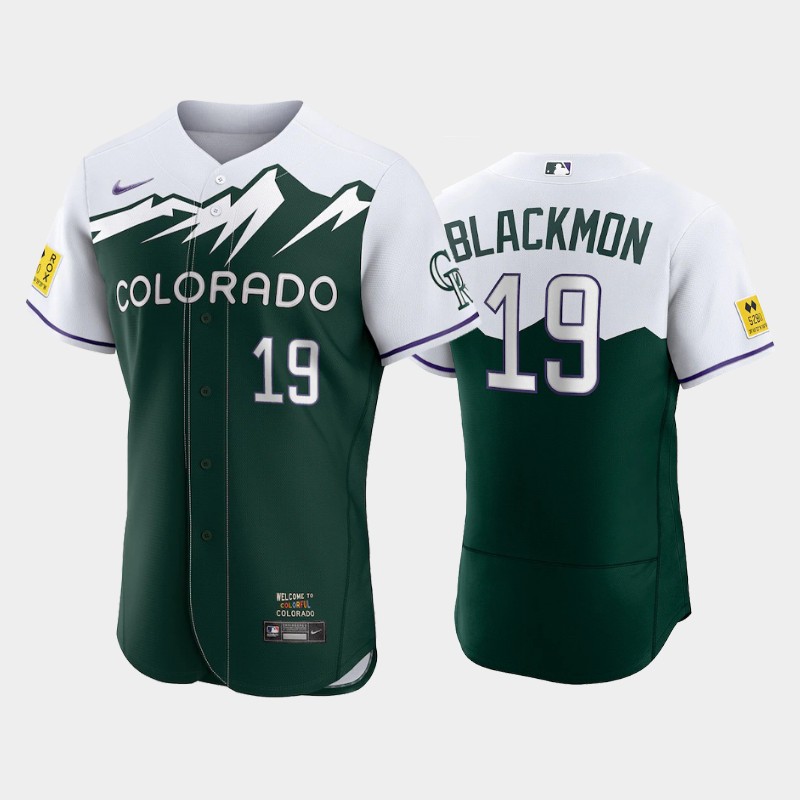 Men's Colorado Rockies #19 Charlie Blackmon 2022 Green City Connect Flex Base Stitched Jersey->colorado rockies->MLB Jersey