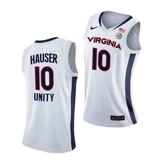 Virginia Cavaliers Sam Hauser Virginia Cavaliers White Unity 2021 New Brand Jersey->virginia cavaliers->NCAA Jersey