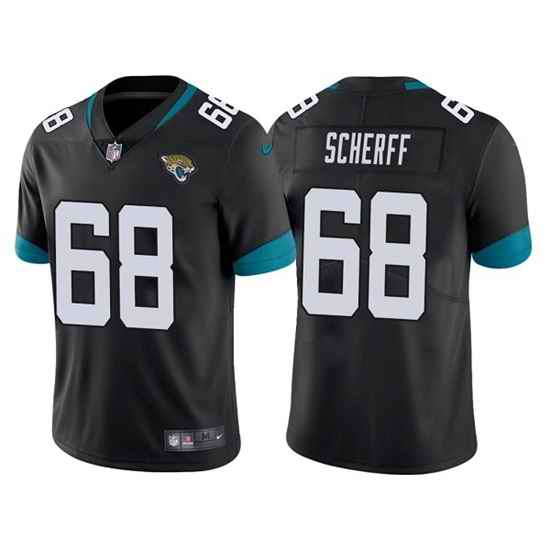 Men Jacksonville Jaguars #68 Brandon Scherff Black Vapor Untouchable Limited Stitched Jersey