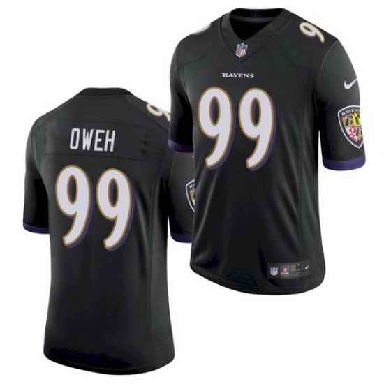 Men Baltimore Ravens #99 Odafe Oweh Black 2021 Limited Football Jersey