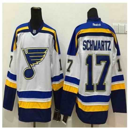 St Louis Blues #17 Jaden Schwartz New White Road Stitched NHL Jersey
