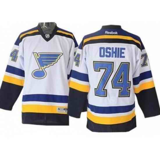St. Louis Blues #74 T.J Oshie White Road Stitched NHL Jersey