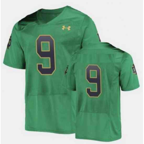 Men Notre Dame Fighting Irish #9 College Football Green Jersey II->notre dame fighting irish->NCAA Jersey