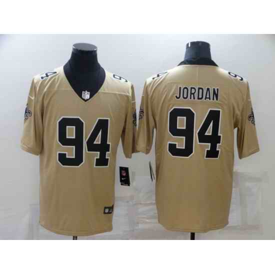 Men New Orleans Saints #94 Cameron Jordan Gold 2019 Inverted Legend Stitched NFL Nike Limited Jersey