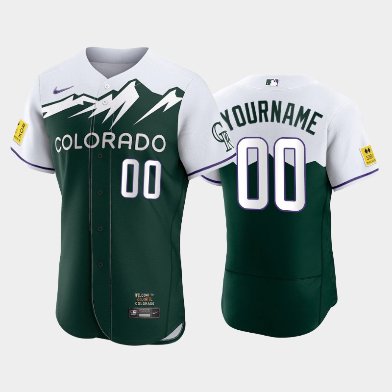 Men's Colorado Rockies Active Player Custom 2022 Green City Connect Flex Base Stitched Jersey->colorado rockies->MLB Jersey
