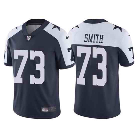 Men Dallas Cowboys #73 Tyler Smith Navy Thanksgiving Vapor Limited Stitched Jersey