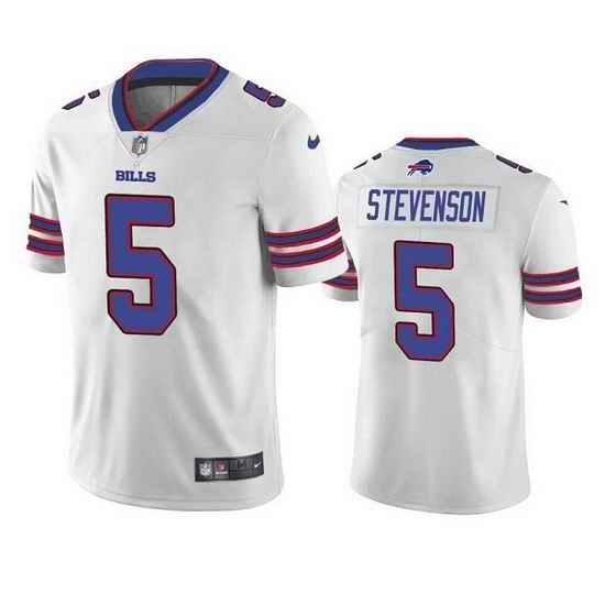 Men Buffalo Bills #5 Marquez Stevenson White Vapor Untouchable Limited Stitched jersey