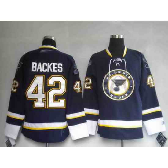 St. Louis Blues #42 BACKES Third Jersey