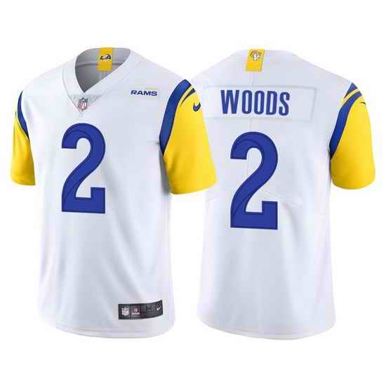 Men Nike Rams #2 Robert Woods White Vapor Untouchable Limited Jersey
