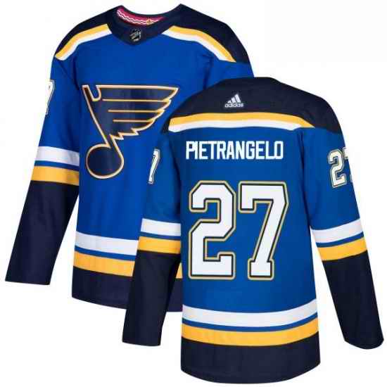 Mens Adidas St Louis Blues #27 Alex Pietrangelo Premier Royal Blue Home NHL Jersey