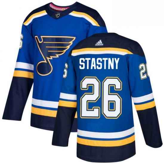 Mens Adidas St Louis Blues #26 Paul Stastny Authentic Royal Blue Home NHL Jersey