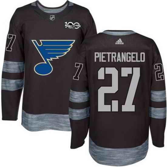 Blues #27 Alex Pietrangelo Black 1917 2017 100th Anniversary Stitched NHL Jersey