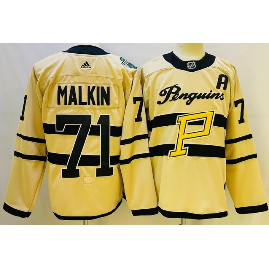 Men Pittsburgh Penguins 71 Evgeni Malkin White 2022 #23 Reverse Retro Stitched NHL Jersey