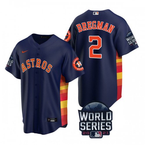 Houston Houston Astros #2 Alex Bregman Men’s Nike 150th Anniversary 2021 World Series Game MLB Jersey – Navy Men’s