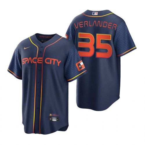 Houston Houston Astros #35 Justin Verlander Navy Men’s Nike Game 2022 City Connect MLB Jersey Men’s