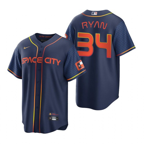 Houston Houston Astros #34 Nolan Ryan Navy Men’s Nike Game 2022 City Connect MLB Jersey Men’s