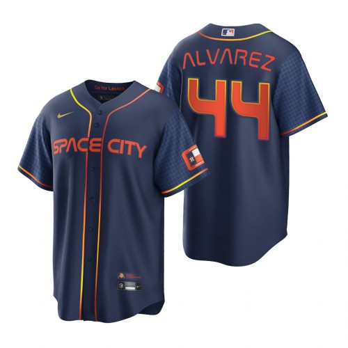 Houston Houston Astros #44 Yordan Alvarez Navy Men’s Nike Game 2022 City Connect MLB Jersey Men’s