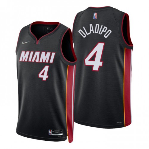 Nike Miami Heat #4 Victor Oladipo Black Men’s 2021-22 NBA 75th Anniversary Diamond Swingman Jersey – Icon Edition Men’s