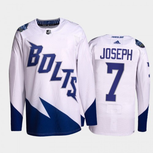 Adidas Tampa Bay Lightning #7 Mathieu Joseph Men’s 2022 Stadium Series Authentic NHL Jersey – White Men’s
