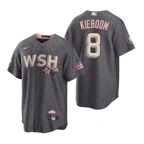 Washington Washington Nationals #8 Carter Kieboom Men’s Nike Gray Game 2022 City Connect Replica Jersey Men’s->washington nationals->MLB Jersey