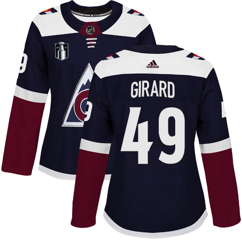 Adidas Colorado Avalanche #49 Samuel Girard Navy Women’s 2022 Stanley Cup Final Patch Alternate Authentic Stitched NHL Jersey Womens