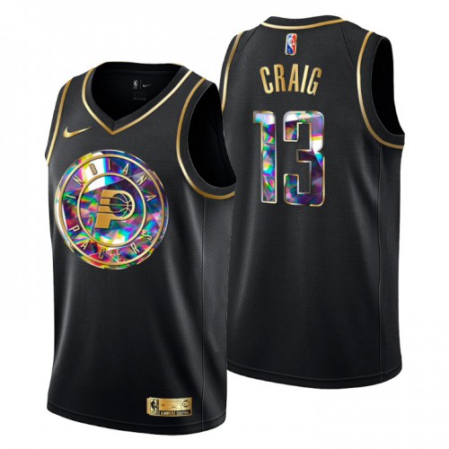 Indiana Indiana Pacers #13 Torrey Craig Men’s Golden Edition Diamond Logo 2021/22 Swingman Jersey – Black Men’s