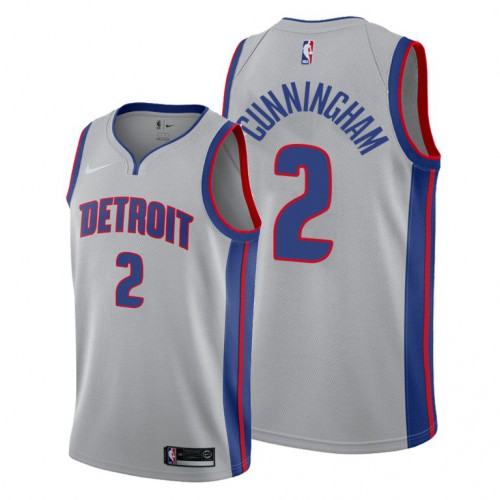 Detroit Detroit Pistons #2 Cade Cunningham Gray Jersey 2021 NB.1 Men’s->detroit pistons->NBA Jersey