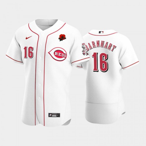 Cincinnati Cincinnati Reds #16 Tucker Barnhart Men’s Nike Authentic 2021 Memorial Day MLB Jersey – White Men’s